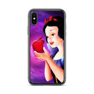 Snow white red apple