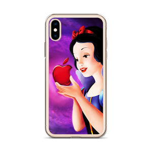 Snow white red apple