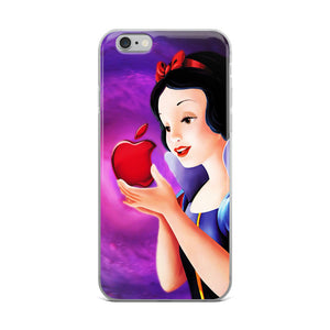 Snow white red apple