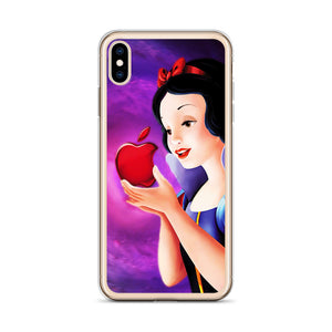 Snow white red apple