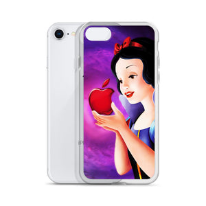 Snow white red apple