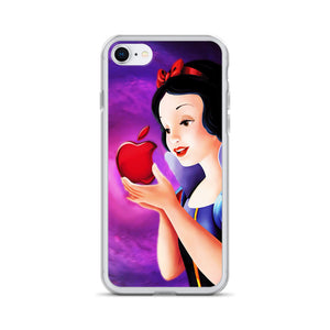 Snow white red apple