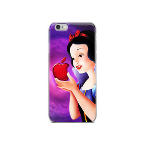 Snow white red apple